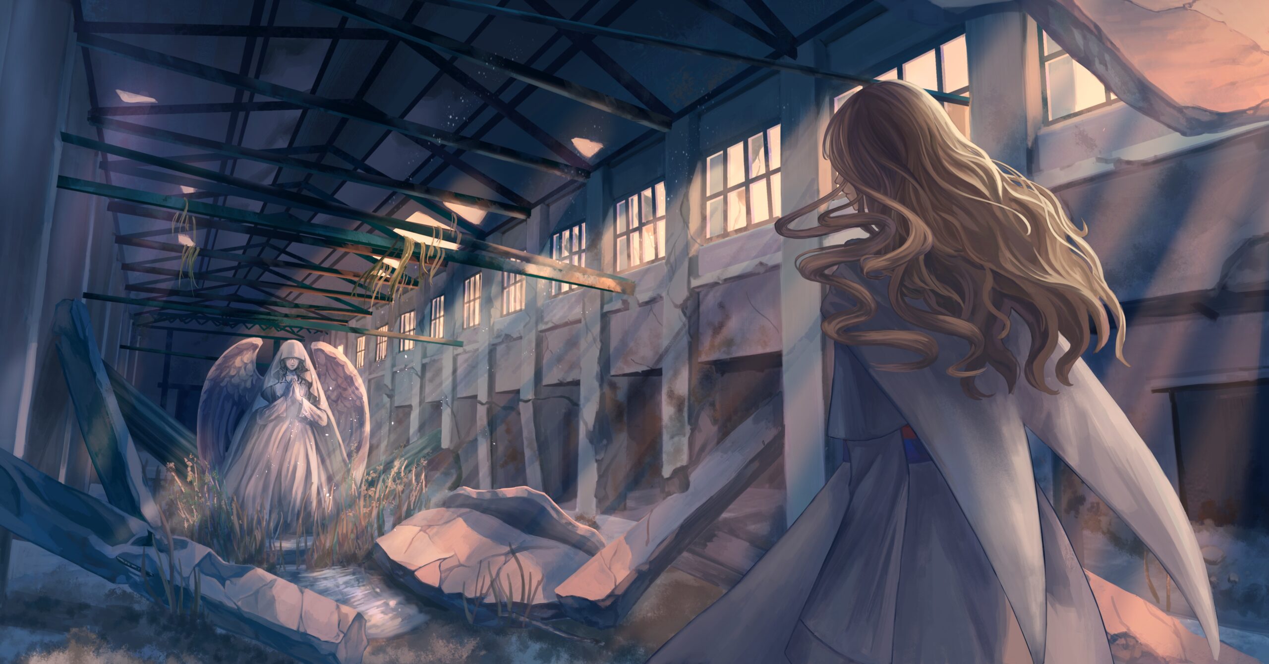 Statue – Concept art, Animated illustration